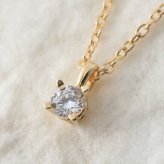 4月誕生石 ダイヤモンド ネックレス 0.1ct K14 ゴールド ネックレス ハワイアンジュエリー ネックレス 14K K14ゴールド 14金 イエローゴールド ピンクゴールド ホワイトゴールド 一粒 ギフトラッピング可能 プレゼント ハロウィン 【品番：CG-GP501-4】