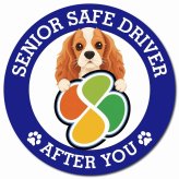 カーサイン 高齢者マーク SENIOR SAFE DRIVER イングリッシュコッカースパニエル マグネット 強力 直径13cm 肉球 日本製 車 ステッカー