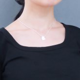 ハートネックレス シルバー925 【刻印無料】 ハート ネックレス ペンダント レディース 選べる 天然石 誕生石 シルバーアクセサリー シルバーアクセ クリスマス 誕生日 プレゼント 女性 ハンドメイド 手作り 彫金 ジュエリーボックス 箱 Grand Galleria グランドガレリア