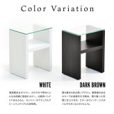 H型 ガラス ナイトテーブル W380×D260×H485mm 強化ガラスガラスサイドテーブル ソファサイドテーブル ベッドサイドテーブル ガラステーブル ガラス製 ベッドサイド 新生活