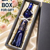 退職 異動 名入れ SXX 白ワイン G.A.シュミット ラインヘッセン リースリング Q.b.A. ブルーネコボトル 500ml デコ仕上げ パールリボン付 布張りBOX入り / プレゼント ギフト 退職 記念 誕生日 長寿 祝い 猫 ねこ ドイツワイン