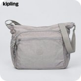 キプリング ショルダーバッグ レディース ブランド Kipling ギャビー ロゴ ワンポイント 無地 K15255-89L Grey Gris グレー