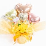 キャンディー バルーンフラワー アレンジ 花 プレゼント 卒業 卒園 造花 ブーケ ギフト オレンジ ピンク 水色 誕生日 女性 友達 退職祝い 開店祝い 上司 還暦祝い 母の日 結婚記念日 両親 子供会 推し活 推しカラー カスタム トレンド  送料無料（一部地域除外）