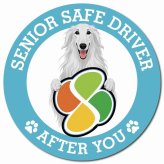 カーサイン 高齢者マーク SENIOR SAFE DRIVER ボルゾイ マグネット 強力 直径13cm 肉球 日本製 車 ステッカー