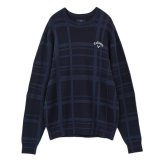 キャロウェイ ゴルフ メンズ セーター チェック柄 クルーネックニット Callaway Golf  C24118100 春夏モデル お誕生日祝い お祝い 記念品 30代 40代 50代 60代 母の日 お母さん 還暦祝い 敬老の日 彼女 人気プレゼント プレゼント