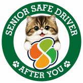 カーサイン 高齢者マーク SENIOR SAFE DRIVER ミヌエット ステッカー シール 直径13cm 肉球 日本製 車