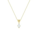 【無料ラッピング】  ヨンドシー 4℃ EAU DOUCE４℃ K10イエローゴールド ネックレス アクアマリン ホワイト トパーズ ブランド 正規品 新品 ギフト プレゼント 人気 おすすめ 誕生日 記念日 クリスマス 送料無料