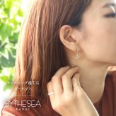 ハワイアンジュエリー ゴールド ピアス ホヌ イエローゴールド ピアス 誕生石 選べる ミル打ち 幸せ運ぶホヌピアス ミルグレイン 揺れる 片耳(1個)購入可 K14 14K シリコンキャッチ 20G ゲージ 彼女 妻 女性 レディース プレゼント ハロウィン 【品番：GE513】