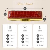 印鑑ケース はんこケース クロコ型押し 金枠 ＳＴクロコケース リニア肉池付 6色展開 10.5mm〜18mm対応 おしゃれ 高品質 贈り物