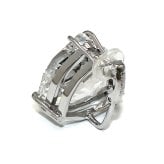 スワロフスキー swarovski イヤリング シングルイヤリング クリップ 片耳用 Mesmera トライアングルカット 5600752 メスメラ アクセサリー レディース シルバー+ホワイト 海外正規品