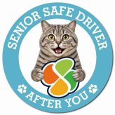 カーサイン 高齢者マーク SENIOR SAFE DRIVER マンクス マグネット 強力 直径13cm 肉球 日本製 車 ステッカー