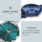 ピエールラニエ PIERRE LANNIER レディース 腕時計 クオーツ マルチプル MULTIPLES 30mm P009M628 ラウンド メッシュベルト シルバー