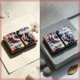 職人の手作り！和柄ペアzippo『亜』名入れ 送料無料 和風 桜 工芸 ハンドメイド ジッポ ライター 喫煙具 電子タバコ アイコス イルマ ギフト プレゼント