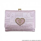 財布 レディース クロミ 口金財布 ミニ財布 サンリオ キャラクター グッズ 凸押し パール生地 ハートメタル ストーン付き コンパクト 小銭入れ 二つ折り財布 プレゼント ギフト サンリオ正規ライセンス品