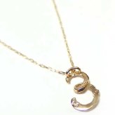 イニシャル ネックレス K18 ゴールド ダイヤモンド 0.01ct 一粒ダイヤ 18金 レディース ペンダント アルファベット E シンプル 華奢 ジュエリー アクセサリー ギフト プレゼント 誕生日 記念日