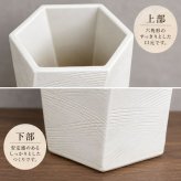 しがらき焼 扇ひねり 六角 白 傘立て 陶器 日本製 信楽焼 ホワイト かさ立て レインラック 傘 収納 花器 花生け