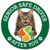 カーサイン 高齢者マーク SENIOR SAFE DRIVER ラパーマ マグネット 強力 直径13cm 肉球 日本製 車 ステッカー