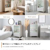 推し活 棚 推し活収納 コレクションケース 幅50cm ガラスケース フィギュアケース 引き出し付き 可動棚 アクスタ収納 木目調