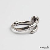 ステンレス 釘ピアス フープピアス ユニークピアス 道具 シルバー 燻し 個性的 シンプル 二重 プチプラ 片耳1点 つけっぱなしok メンズ 男性 金属アレルギー対応 イヤリング