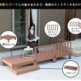 フェンス 人工木ウッドデッキ ecofeel エコフィール コーナーフェンス PWDE-CN 樹脂製 縁台 縁側 DIY キット ウッドテラス セット ウッドパネル 腐らない 屋外 新築 外構 ベランダ 本格的 おしゃれ 簡単組立 ライトブラウン