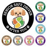 カーサイン 高齢者マーク SENIOR SAFE DRIVER チワプー マグネット 強力 直径13cm 肉球 日本製 車 ステッカー
