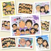 似顔絵 古希 プレゼント ギフト 名入れ 手描き 贈り物 古希 70歳 長寿 誕生日 長寿祝い 大人数 家族 お母さん お父さん 両親 名入れ 下書き確認 修正無料 喜ばれる 実績多数 かわいい 似てる 長寿祝い 70歳 思い出 快気祝い 大量注文 古希祝い カラフル 喜寿祝い お祝い返し メモリアルギフト 二次会 ブライダルギフト ウェディングギフト 贈答品