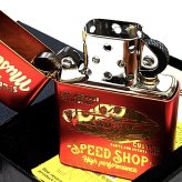 ZIPPO 車 クラシック ジッポ ライター マット加工 かっこいい レッド＆ ゴールド MUSCLE CAR アメリカン ビンテージ 彫刻 おしゃれ 艶消し 赤金 ギフト メンズ プレゼント