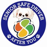 カーサイン 高齢者マーク SENIOR SAFE DRIVER チワマル ステッカー シール 直径13cm 肉球 日本製 車