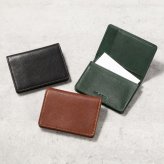 牛革ソフトミリング・通しマチ名刺入れ