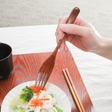 フォーク 木製 カトラリー おしゃれ 木 18.7cm パスタフォーク 大きめ 天然木製 ナチュラル 和食器 木目 シンプル 大人 大 かわいい