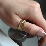 ステンレス フェザーリング 18KGP 指輪 レディース 羽根 オープンリング ゴールド デザインリング ネイティブ アメカジ カジュアル シンプル ユニセックス 人気