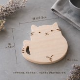 国産ヒノキの動物コースター4枚セット｜クマ・ヒヨコ・ネコ・フクロウ｜木製コースター｜ギフト・インテリア