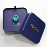 フォッシル リングウォッチ 指時計 ブランド レディース ブルー ゴールド 指輪型 伸縮式 フリーサイズ コンパクト ミニマル おしゃれ 可愛い アクセサリー FOSSIL 彼女 女友達 ギフト 誕生日 記念日 成人 卒業 入学
