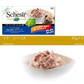 Schesir（シシア）ドッグシリーズ マルチパック ツナ＆シーバス 85g×4缶×6個セット
