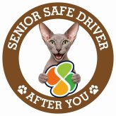 カーサイン 高齢者マーク SENIOR SAFE DRIVER ピーターボールド ステッカー シール 直径13cm 肉球 日本製 車