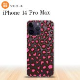 iPhone14 ProMax iPhone14 Pro Max スマホケース 背面ケースソフトケース 豹柄 B 赤 クリア 2022年 9月発売 nk-i14pm-tp899