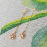 ハワイアンジュエリー ゴールド ピアス プルメリア ピンクゴールド ピアス ミル打ち ジルコニア ミルグレイン 片耳 1個 購入可 K14 14K シリコンキャッチ 20G ゲージ BY THE SEA バイザシー 彼女 妻 女性 レディース 誕生日 プレゼント ハロウィン 【品番：GE412R】