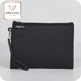 ウィローベイ ポーチ レディース ブランド WILLOWBAY ウィローベイラージブティックポーチ クラッチバッグ BLACK DENIM