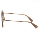 マックスマーラ Max Mara サングラス ノーズパッド UVカット アイウェア ラウンド ボストン MM0148-K/S 57B 57 メンズ レディース ユニセックス ベージュ（クリア）+ブルー系グラデーション 海外正規品