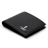 ヴィヴィアンウエストウッド Vivienne Westwood 二つ折り財布 サフィアーノ メンズ レディース ブラック 黒 オーブ 小銭入れなし 札入れ カード入れ SAFFIANO MAN BILLFOLD 51120008 L001N N402
