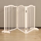 ペットフェンス giocoso 完成品 パイン材 天然木 ライトブラウン・ホワイト W58×D2.2×H75cm/1枚x3枚隙間:約4.7cm ペットゲート 犬 猫 柵 ペット用品 ライトブラウン ホワイト おしゃれ 新生活