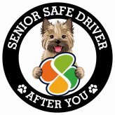 カーサイン 高齢者マーク SENIOR SAFE DRIVER ケアーンテリア ステッカー シール 直径13cm 肉球 日本製 車