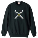 卓球 トレーナー スウェット メンズ レディース ジュニア 裏パイル 練習着 おもしろ 名入れ おしゃれ 文字入れ無料 綿100% キッズ 大きいサイズ 「ネオンスタイルのクロスTABLETENNIS」 アートワークスコウベ 【送料無料】