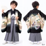 七五三 着物 男の子 5歳 袴 PO-120 購入 販売 鷹兜松 鷹 兜 男児 753 羽織袴 羽織 袴セット 男の子袴 セット 和装 レトロ 龍 子供 五歳 5才 お正月 ボーイズ