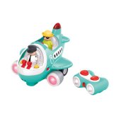 誕生日プレゼント Hola Toys オラトイズ 音がいっぱい 操縦できる ひこうき 飛行機 おもちゃ 乗り物 のりもの リモコン サイレン 搭乗音 音が鳴る 音楽 自動走行 自分で走る ごっこ遊び パイロット 人形付き 知育玩具 1歳半 18カ月 2歳 3歳 男の子 女の子 お祝い ギフト