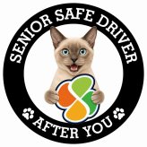 カーサイン 高齢者マーク SENIOR SAFE DRIVER トンキニーズ ステッカー シール 直径13cm 肉球 日本製 車