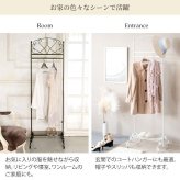 ラック ハンガー 洋服掛け アンティークゴールド コートハンガー アイアン ハンガースタンド 棚付き コート掛け 姫系 スチール スリム 玄関収納 おしゃれ リビング 寝室 玄関 北欧 1人暮らし ギフト エレガントなコートハンガー 新生活
