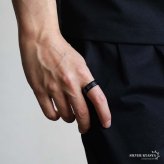 ステンレス 龍紋リング ドラゴンライン メンズリング ブラックリング ブルー 指輪 シンプル 存在感 メタル お洒落 ケルト 模様 プチプラ 男性 金属アレルギー対応