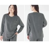 リカバリーウェア レディース トップス 通販 ベロアルームウェア リカバリーケア リカバリーウエア パジャマ ルームウェア ルームウエア 室内着 婦人服 おしゃれ かわいい 秋冬用 秋用 冬用 普段着 シンプル 無地