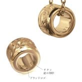 金属アレルギー対応 ペアペンダントトップ ハワイアンジュエリー 純チタン ゴールドカラー ペアペンダントトップ 誕生石 バレル Lサイズ チェーン別売り イオンプレーティング カップル プレゼント ハロウィン 【品番：TIP403L-RYP】